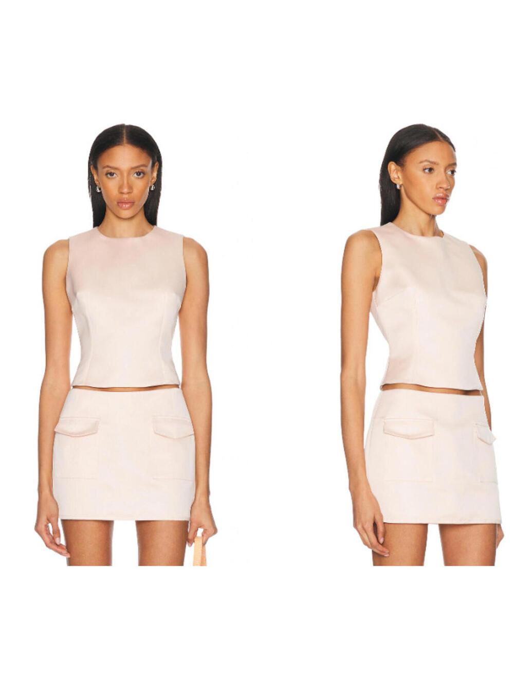 Alfie Nori Top satin cropped pink size S NWT $410msrp